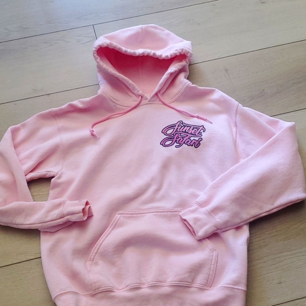 Sunset Safari pink hoodie